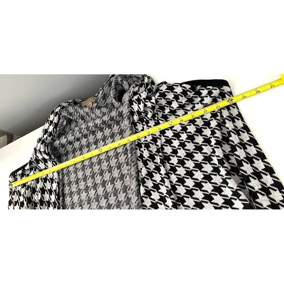 Art and Soul Womens Sleeveless Open Cardigan Sweater Black White Herringbone XL - Picture 6 of 10